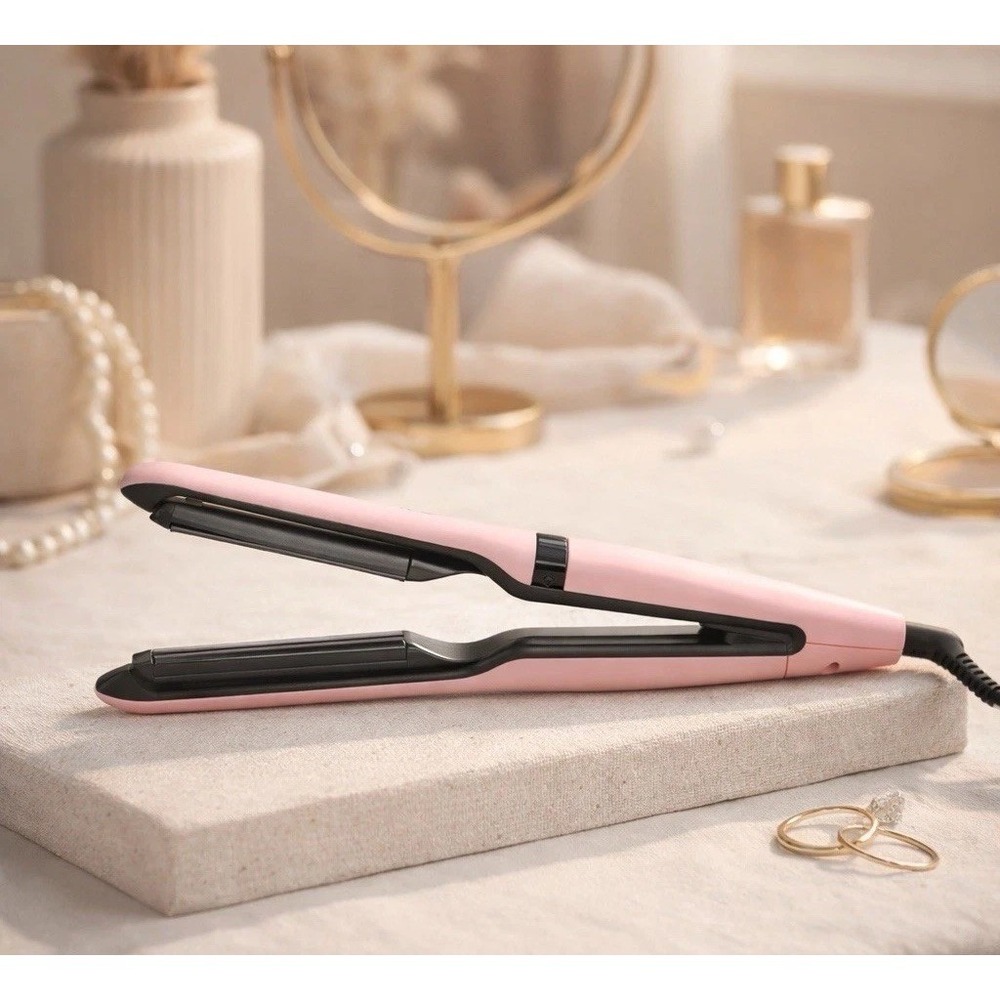 Soleil Professional Flat Iron Baby Pink Hair Straightener Floating Plates NEW